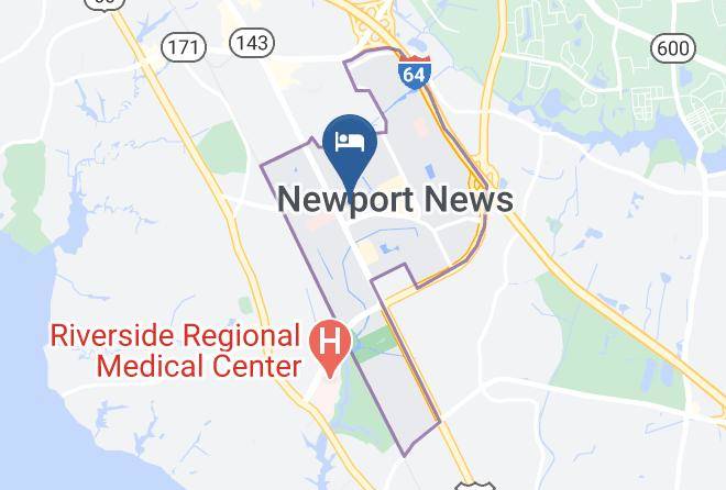 Newport News City - Days Inn By Wyndham Newport News City Center Oyster Point Maps