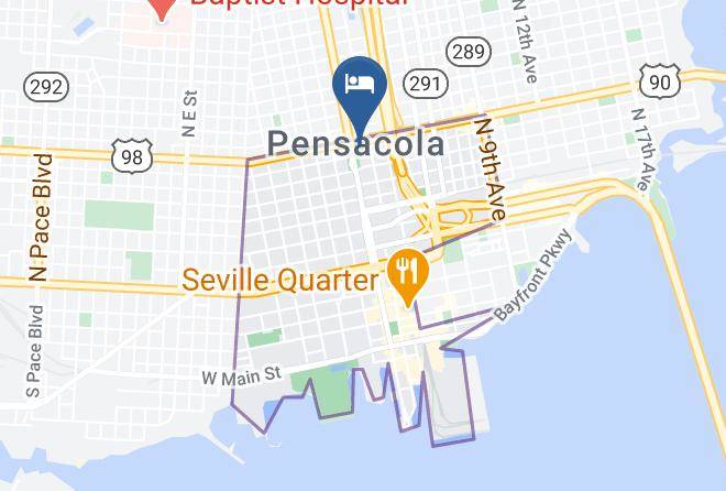 Escambia - Days Inn By Wyndham Pensacola Historic Downtown Maps