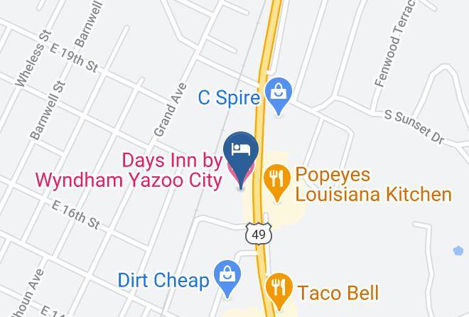 Yazoo - Days Inn By Wyndham Yazoo City Maps
