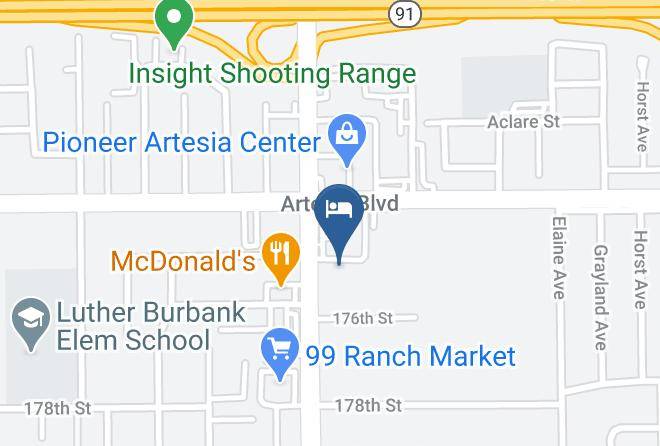 Los Angeles - Days Inn & Suites By Wyndham Artesia Maps