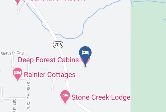 Deep Forest Cabins Harita - Washington - Pierce