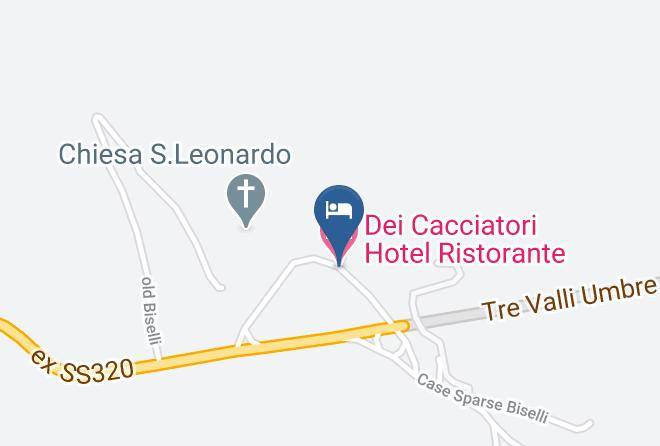Perugia - Dei Cacciatori Hotel Ristorante Maps