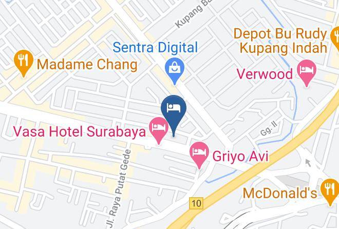Kota Surabaya - Deka Hotel Surabaya Hr Muhammad Maps