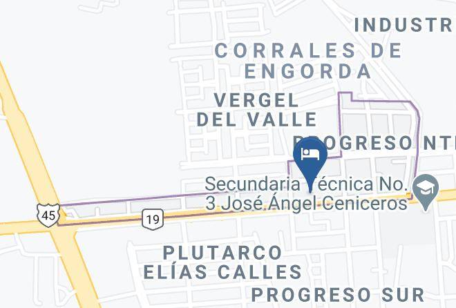 Pabellon De Arteaga Municipality - Del Carmen Business Hotel Maps