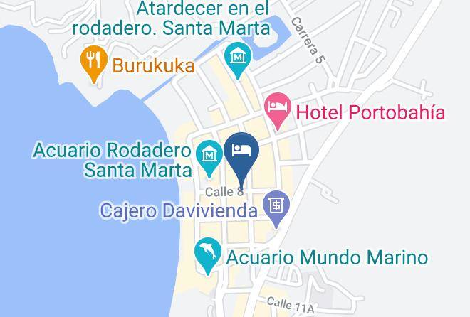 Santa Marta - Del Mar Hotel Maps