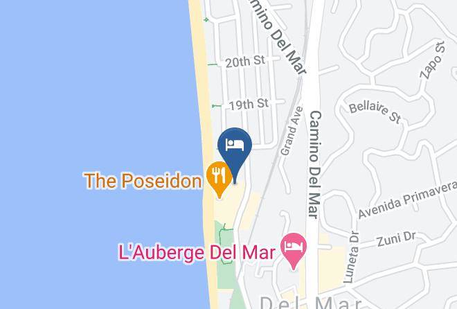 San Diego - Del Mar Motel On The Beach Maps