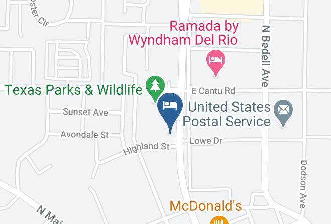 Val Verde - Del Rio Executive Inn Maps