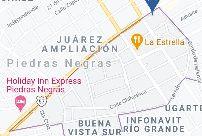 Piedras Negras - Del Sol Inn Maps