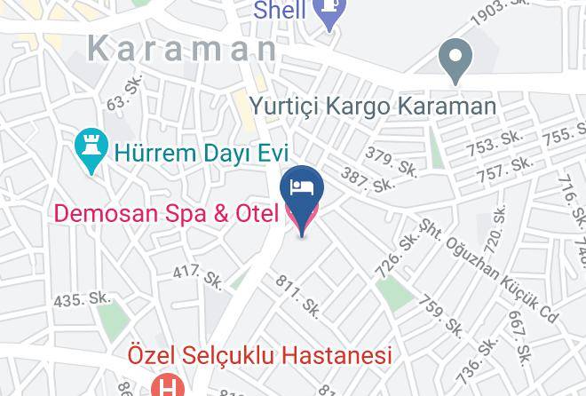 Karaman Yesilada - Demosan Spa & Otel Maps