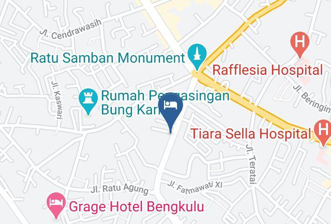 Kota Bengkulu - Dena Hotel Maps
