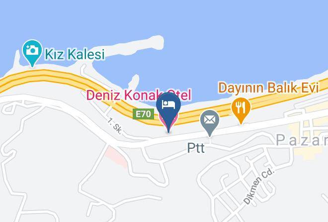 Pazar - Deniz Konak Otel Maps