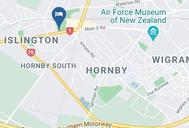 Christchurch - Denton Park Motel Maps