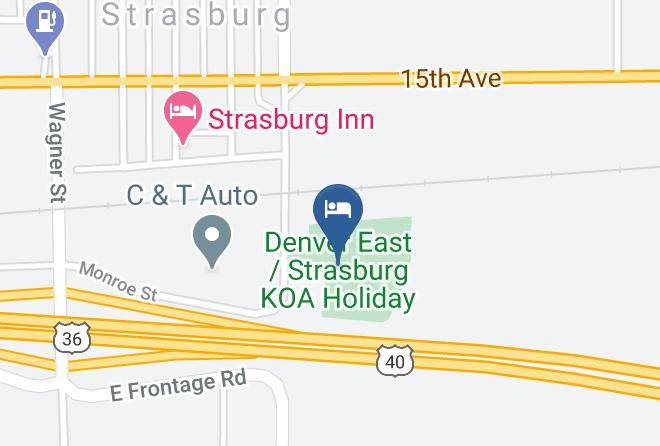 Arapahoe - Denver East Strasburg Koa Holiday Maps
