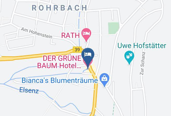 Der Grune Baum Hotel Restaurant Kosmetik Map