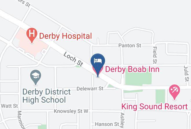 Derby Boab Inn Map