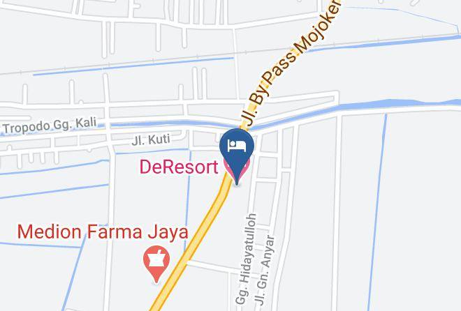 Mojokerto Regency - Deresort Hotel Maps
