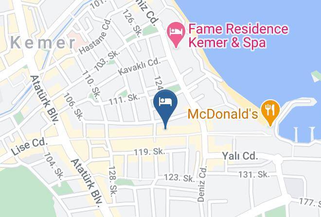 Kemer - Derya & Deniz Hotel Maps