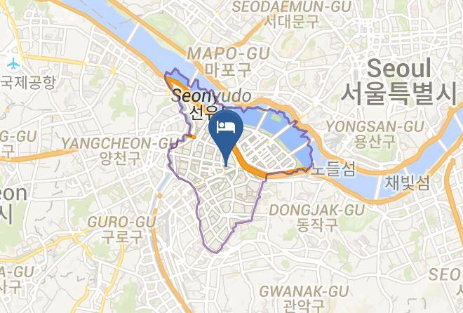 Des Arts Hotel Carta Geografica - Seoul - Yeongdeungpogu