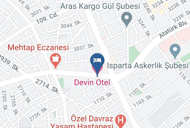 Isparta Pasa Mehmet - Devin Otel Maps