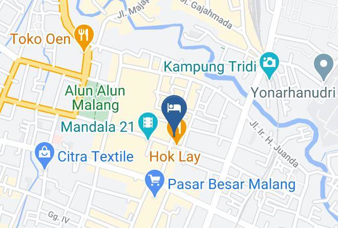 Kota Malang - Dewarna Hotel Arifin Maps