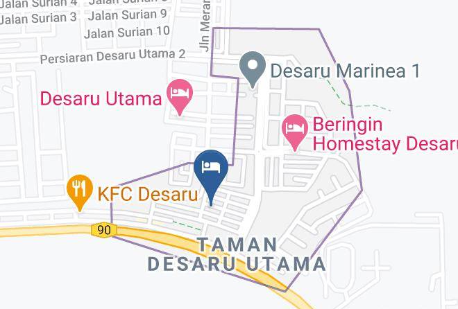 Dhiya Desaru Homestay Map - Johore - Kota Tinggi District