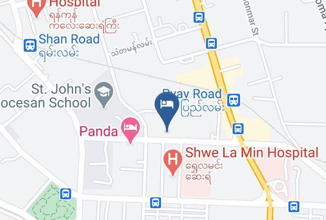 Yangon West - Diamond Crown Hotel Maps