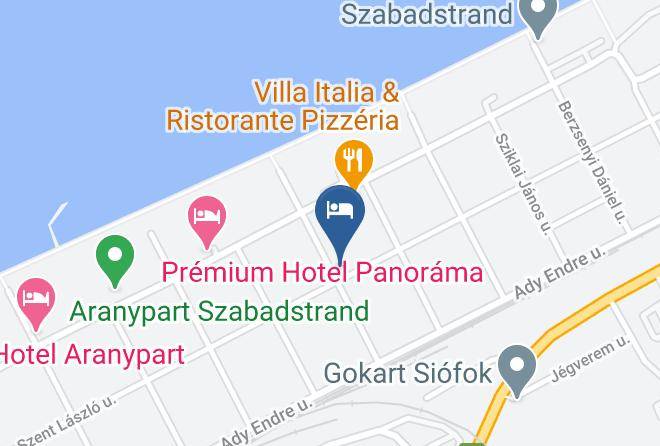 Siofok - Diana Hotel Etterem Maps