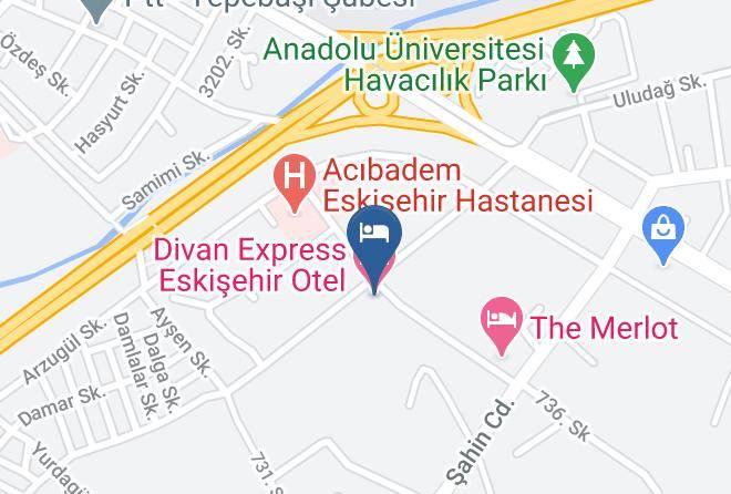 Tepebasi - Divan Express Eskisehir Otel Maps