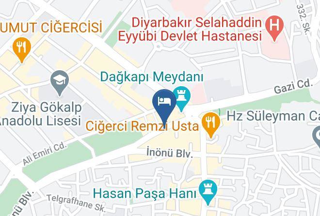 Yenisehir - Diyarbakir Aslan Otel Maps