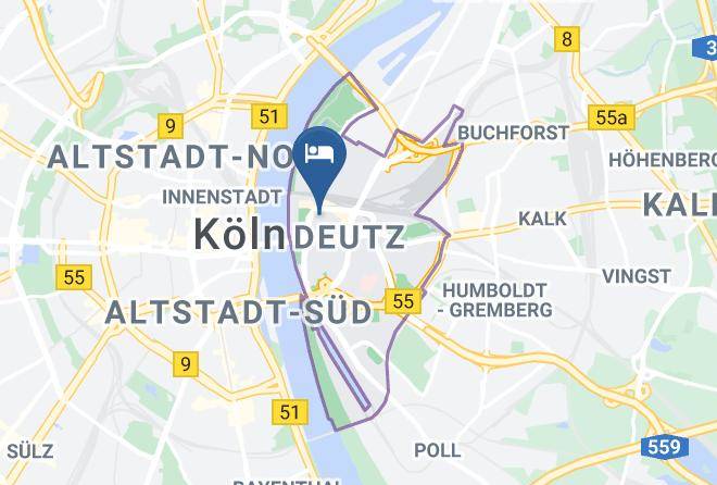 Cologne - Djh Jugendherberge Koln Deutz Maps