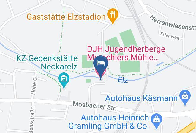 Neckar Odenwald Kreis - Djh Jugendherberge Mutschlers Muhle Mosbach Maps