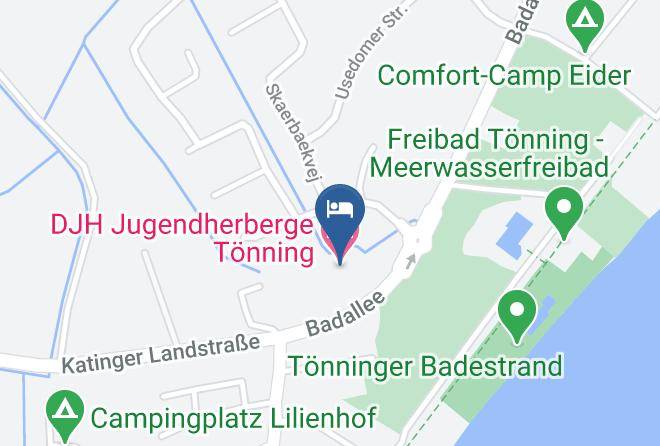 Nordfriesland - Djh Jugendherberge Tonning Maps