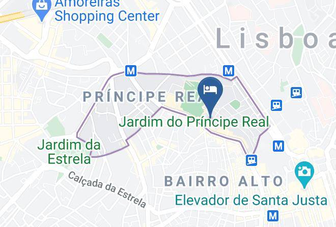 Lisbon - Dobairro Suites At Principe Real Maps