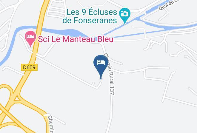 Herault - Domaine De Manteau Bleu Maps