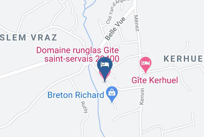 Finistere - Domaine Runglas Gite Saint Servais 29400 Maps