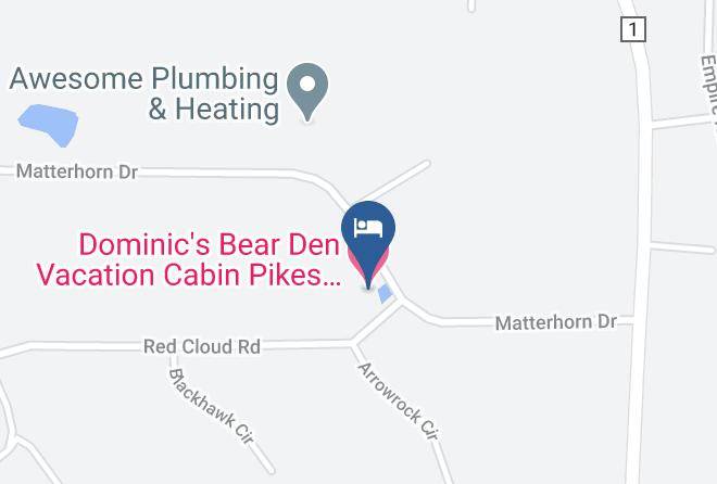 Teller - Dominic's Bear Den Vacation Cabin Pikes Peak Colorado Maps