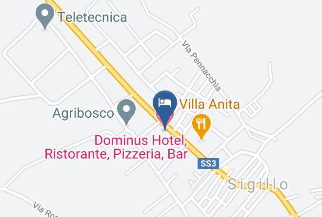 Perugia - Dominus Hotel Ristorante Pizzeria Bar Maps