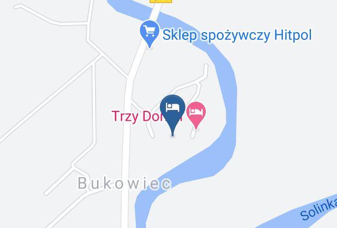 Domki W Bieszczadach Nad Solinka Map