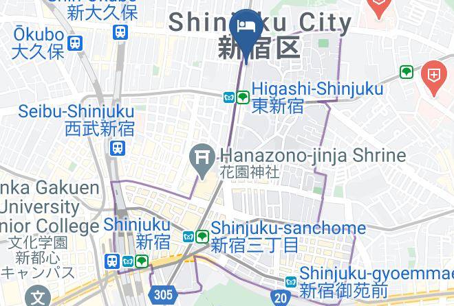 Shinjuku Ward - Domo Hotel Maps