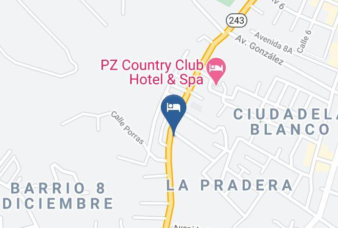 Perez Zeledon - Don Roberto Hotel Y Cafeteria Maps