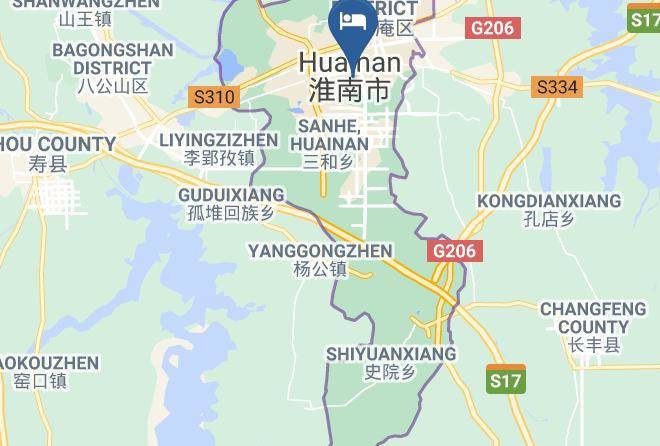 Huainan - Dongshan Hotel Maps