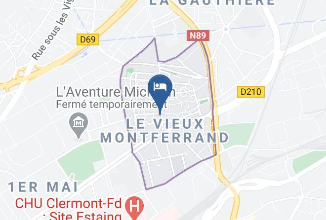 Puy De Dome - Dormir A Clermont Ferrand Jaune & Bleu Maps