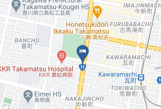 Takamatsu City - Dormy Inn Takamatsuchuokoenmae Natural Hot Spring Maps