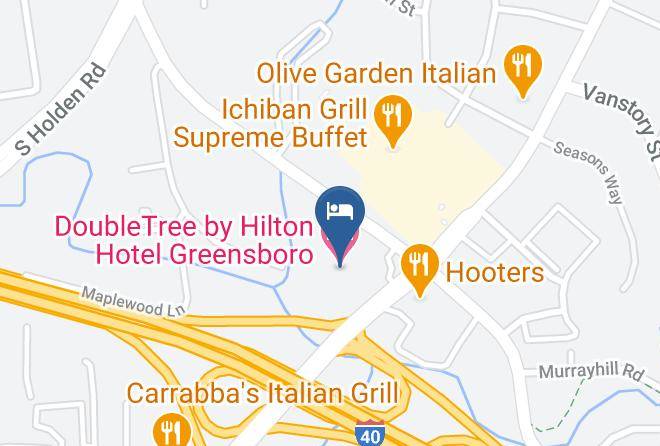 Doubletree By Hilton Hotel Greensboro Map
