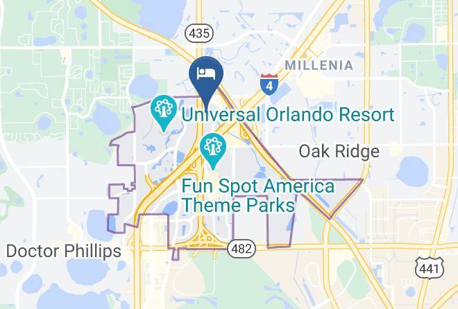 Orange - Doubletree By Hilton Hotel At The Entrance To Universal Orlando Maps