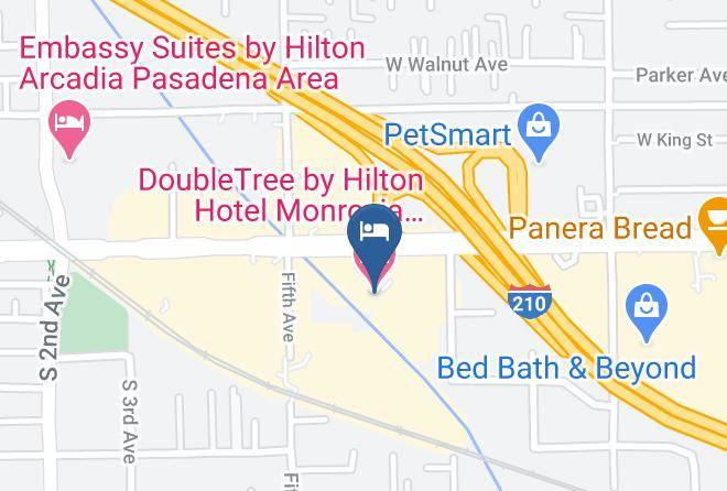 Doubletree By Hilton Hotel Monrovia Pasadena Area Map