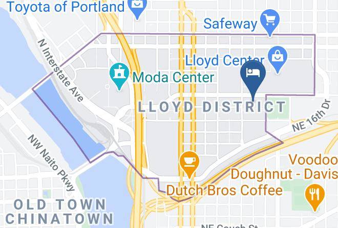 Doubletree By Hilton Hotel Portland Map