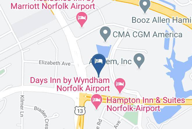 Norfolk City - Doubletree By Hilton Hotel Norfolk Airport Maps
