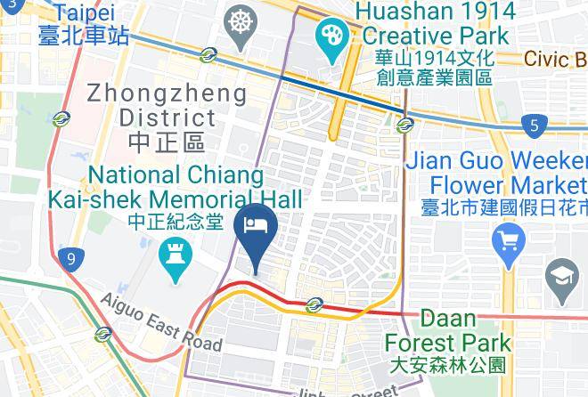 Zhongzheng District - Down Town Hotel Maps