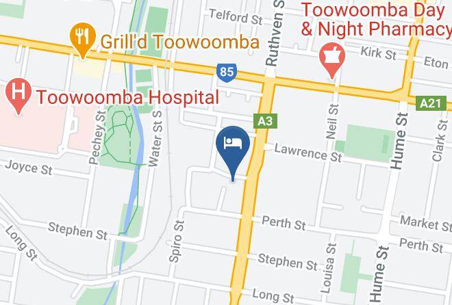 Toowoomba - Downs Motel Toowoomba Maps